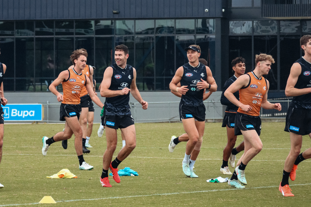 Carlton Football Club players training at IKON Park, home to Imaging Associates new Radiology Centre of Excellence